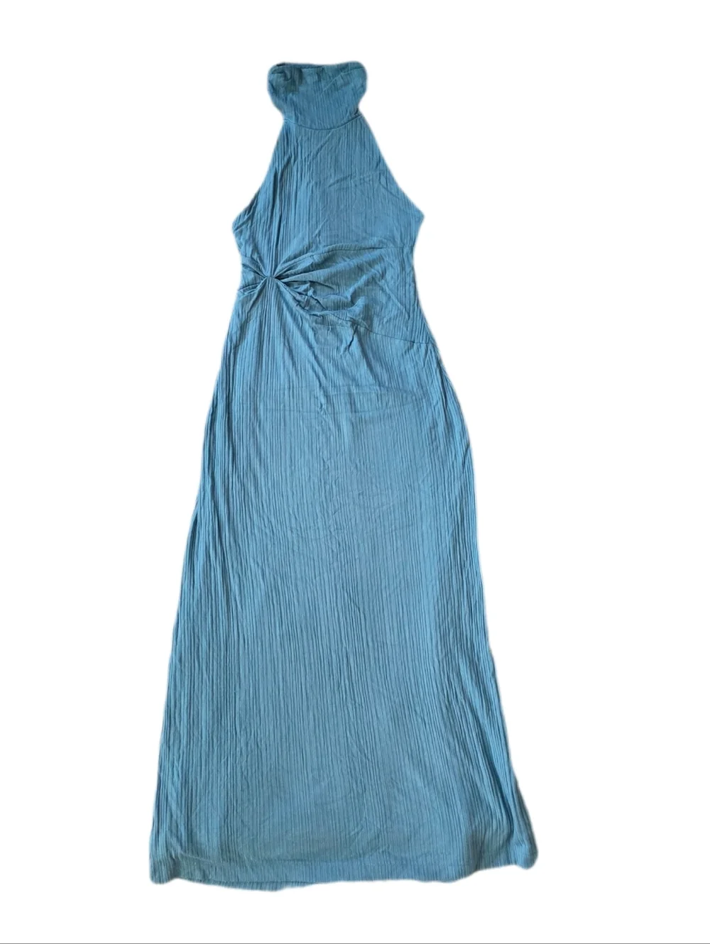 Free People Athea Halter Dress Ribbed Material Light Blue Women's‎